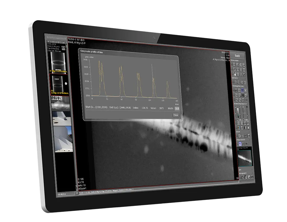Screenshot of ORinspect software for industrial inspection and analysis